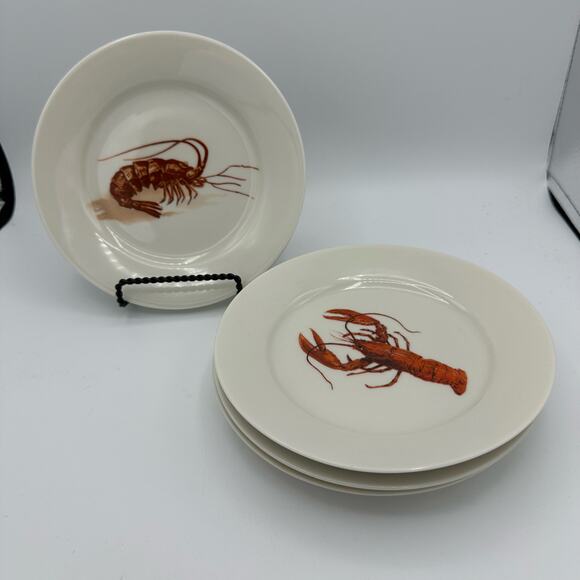 Johann Seltmann Vintage 1960s Bavarian Lobster Plate Set/3 Made in W. Germany - Picture 6 of 7